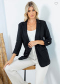 Black Sweatshirt Lightweight Blazer