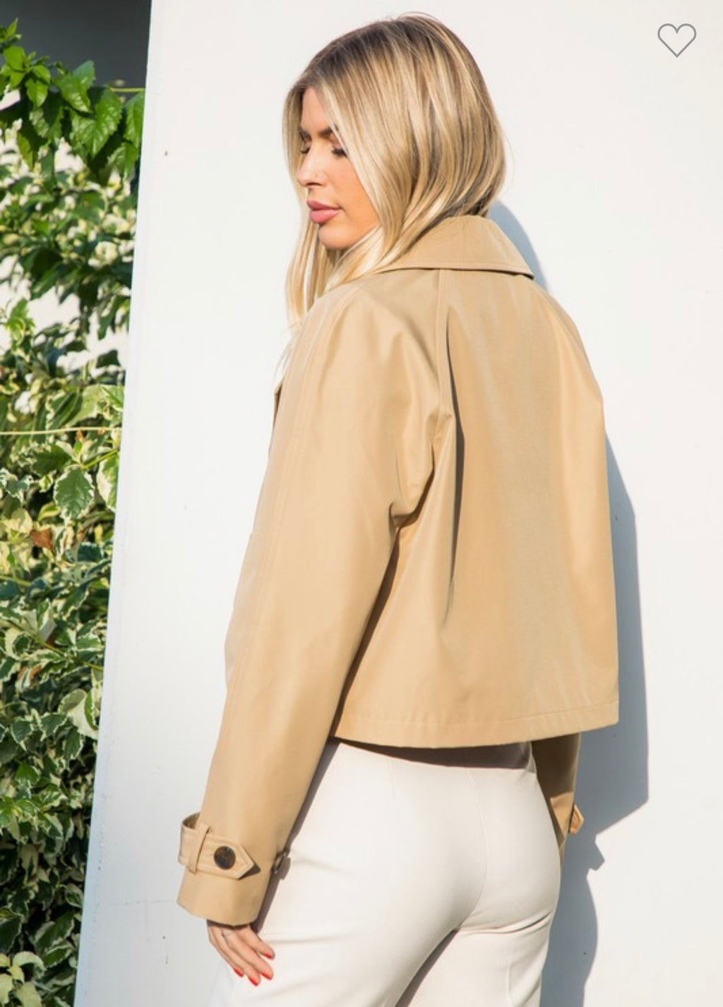 Trench Crop Water Resistant Lightweight Jacket