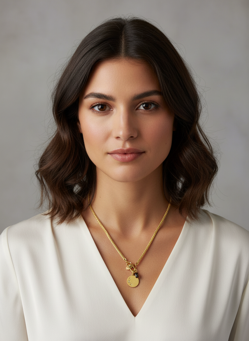Chain Link Necklace With Removable Accent Pendants
