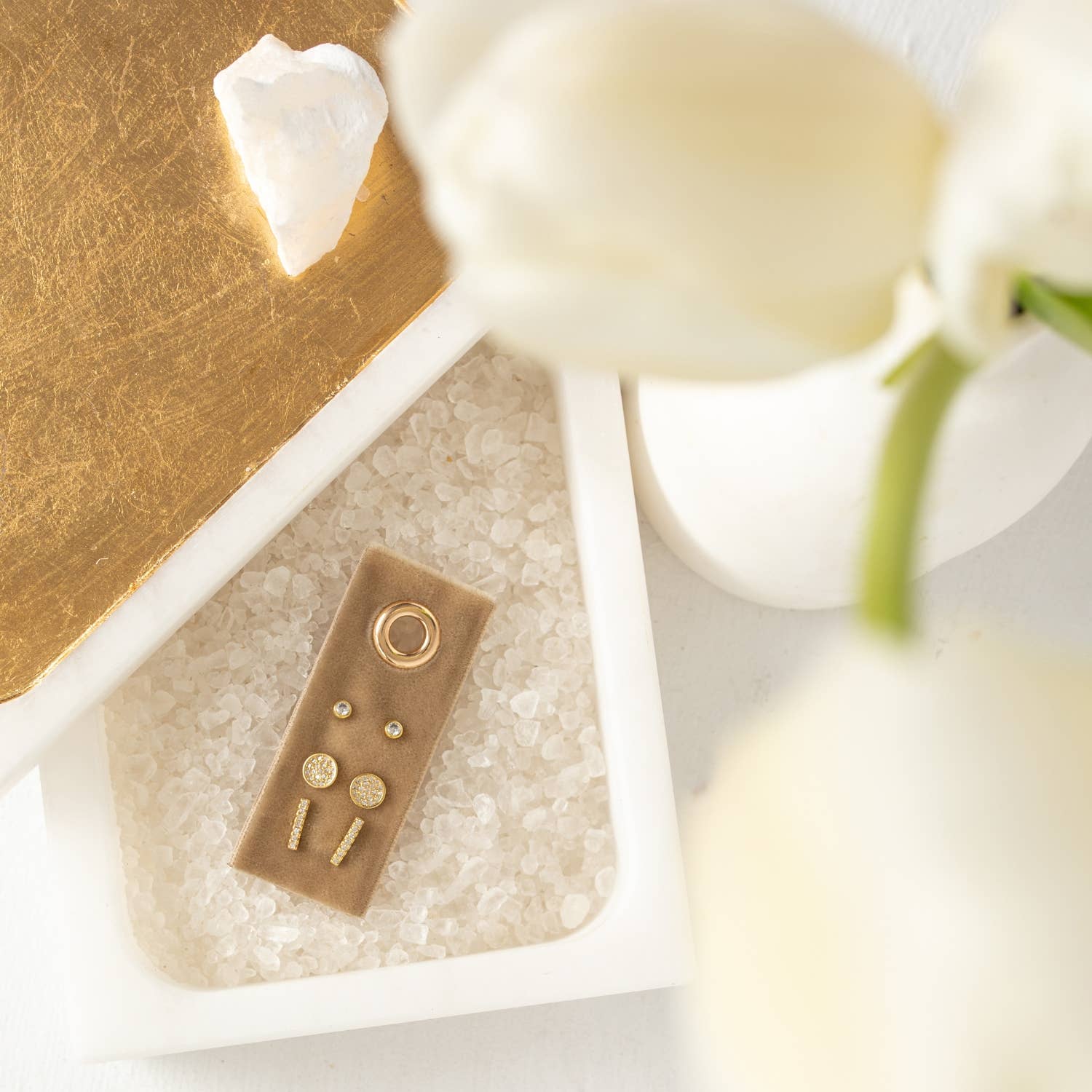 Pavé Velvet Stud Gift Set: Gold
