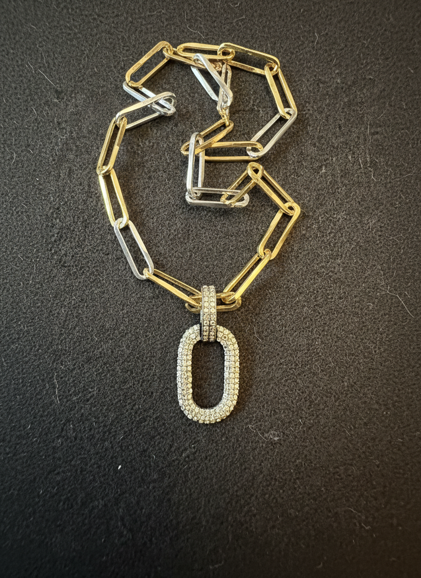 Silver Pendant With Genuine Diamonds ( pendant only)