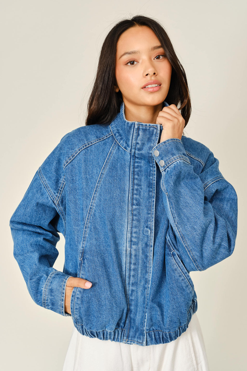 Denim Bomber Jacket
