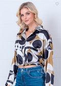 Geo Silk Blouse
