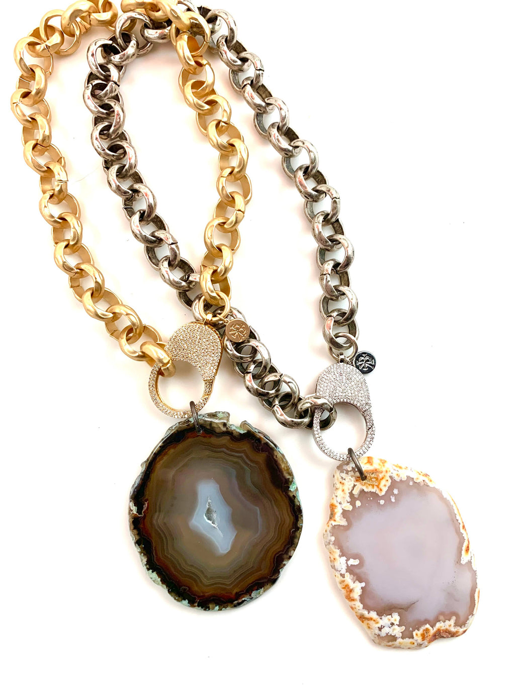 Chunky Hammered Rolo: Gold / 16"