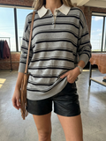Stripe Rugby Sweater Top