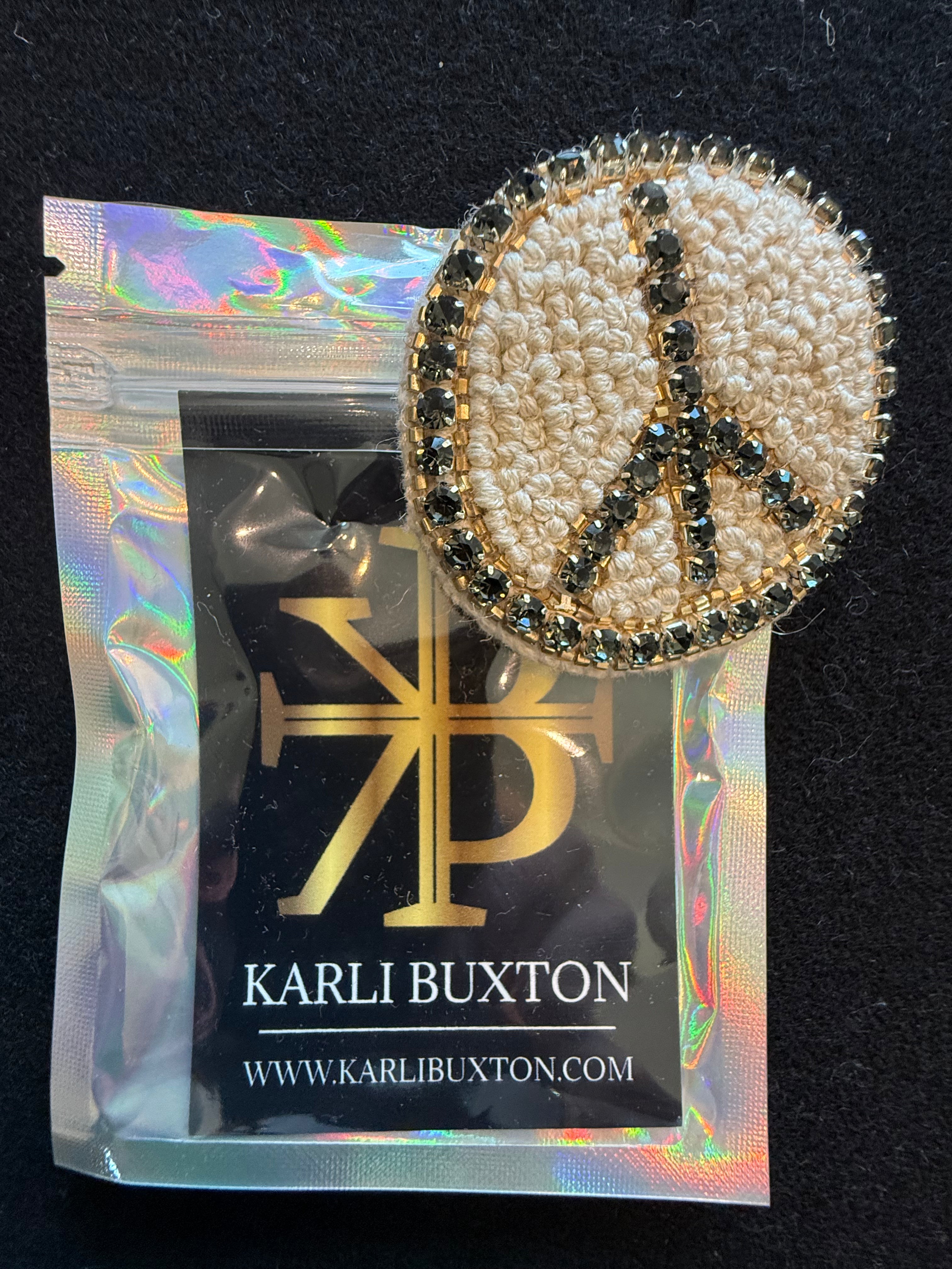 Beaded Peace Sign Brooch