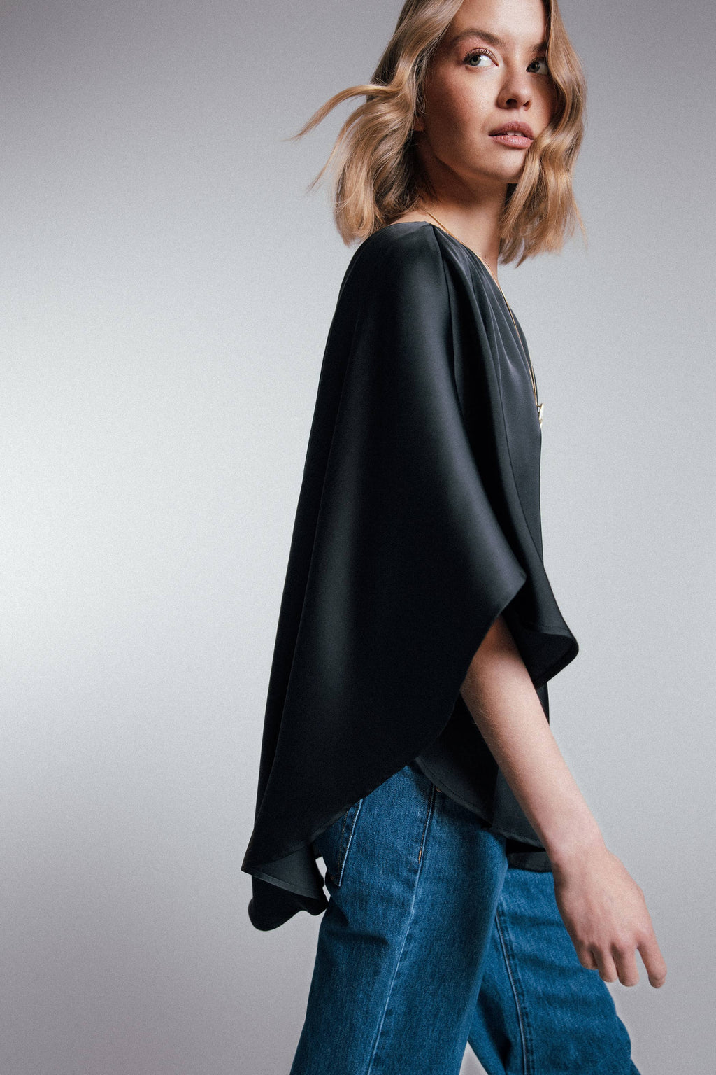 Asymmetric Satin Top