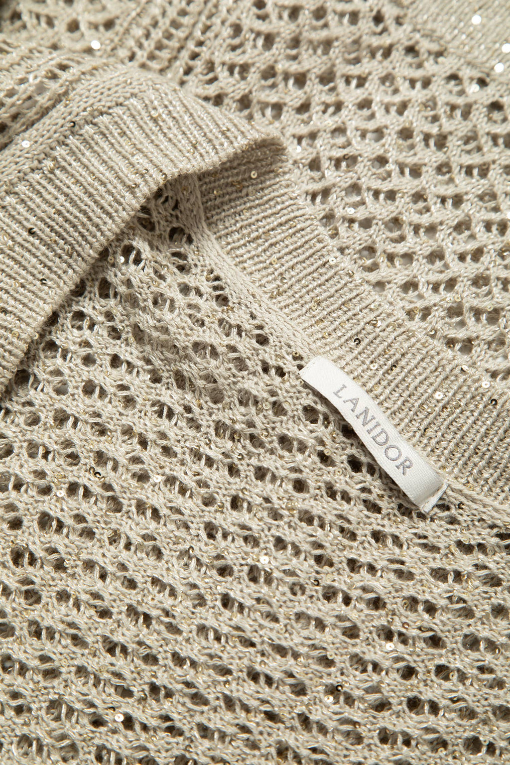 Sequin Balloon Sleeve Knit Sweater