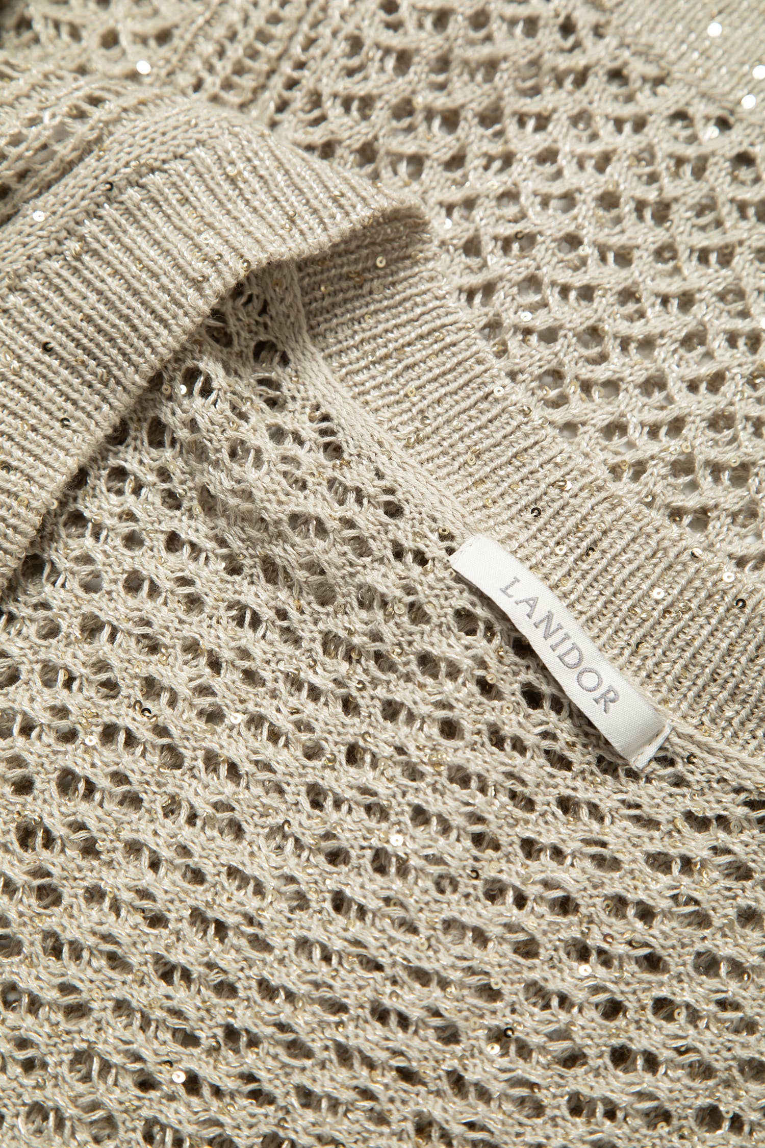 Sequin Balloon Sleeve Knit Sweater