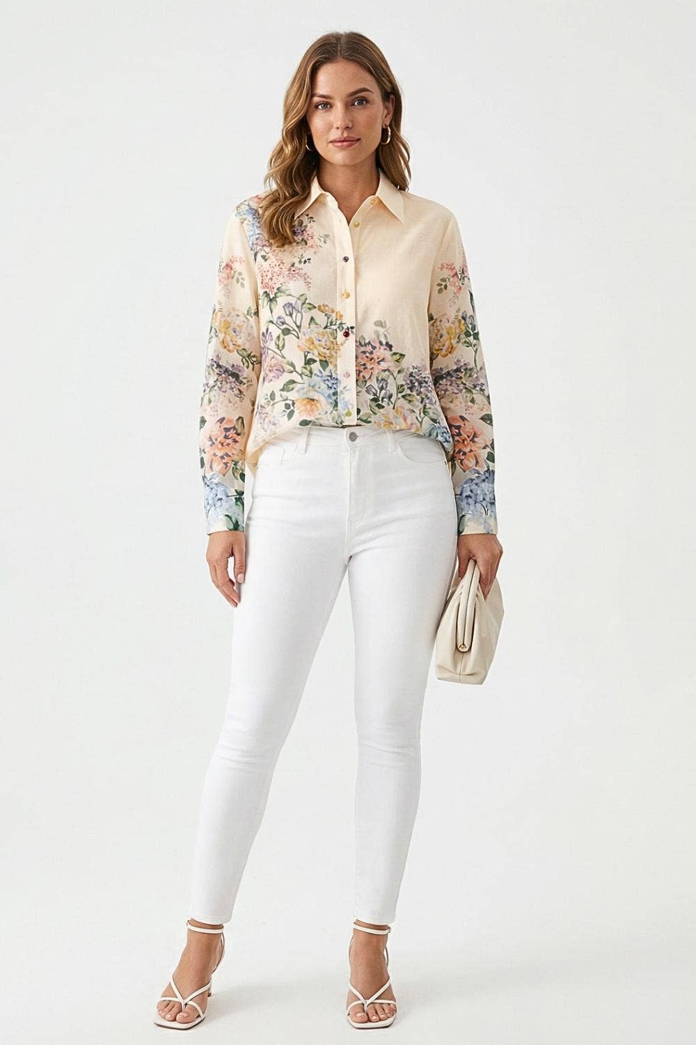 Vintage Garden Floral Button Down Shirt