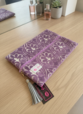 Lavendar Velvet Makeup Junkie Travel Bag 9.5”x13