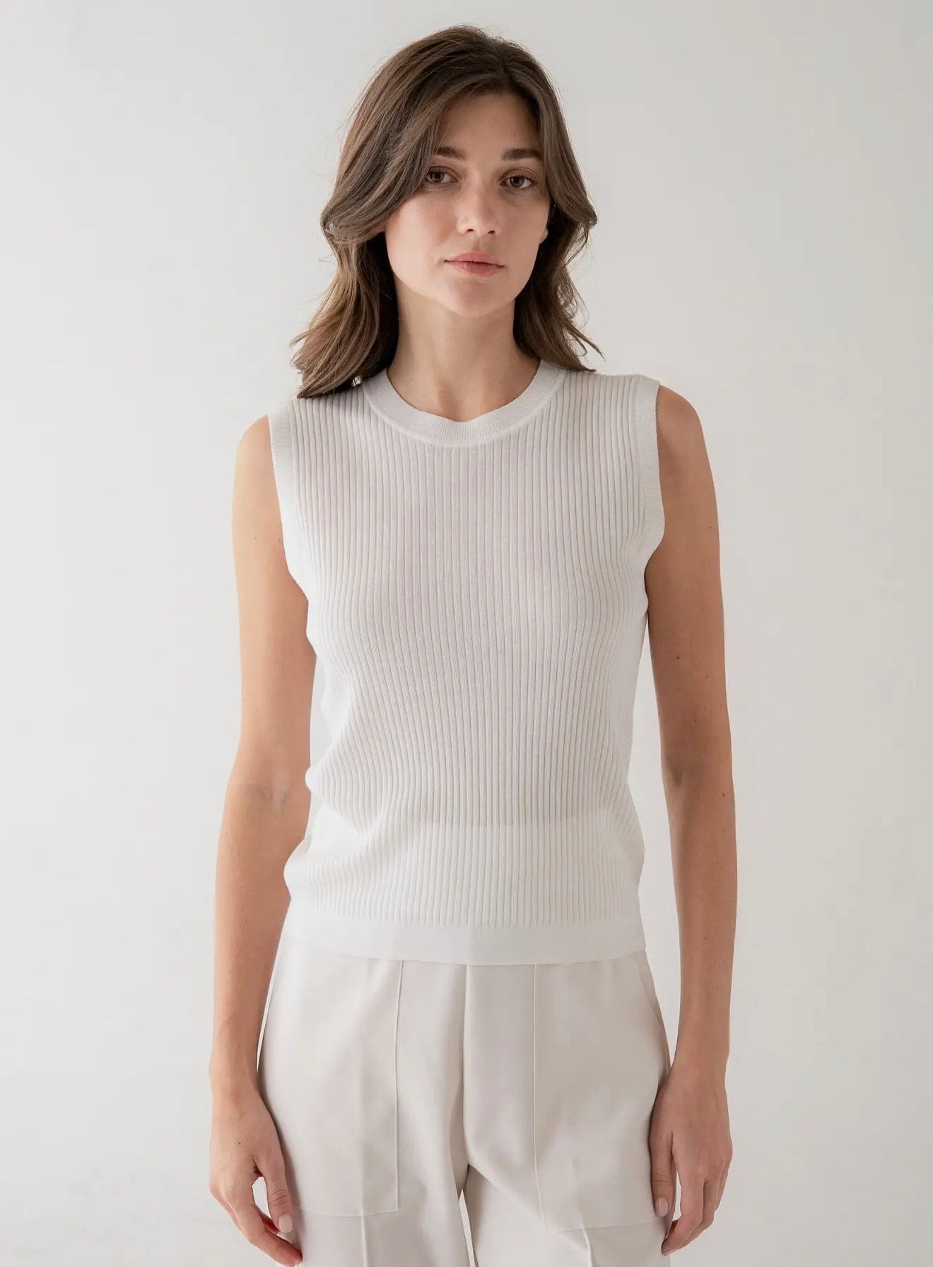 Luminous Knit Sleeveless Top