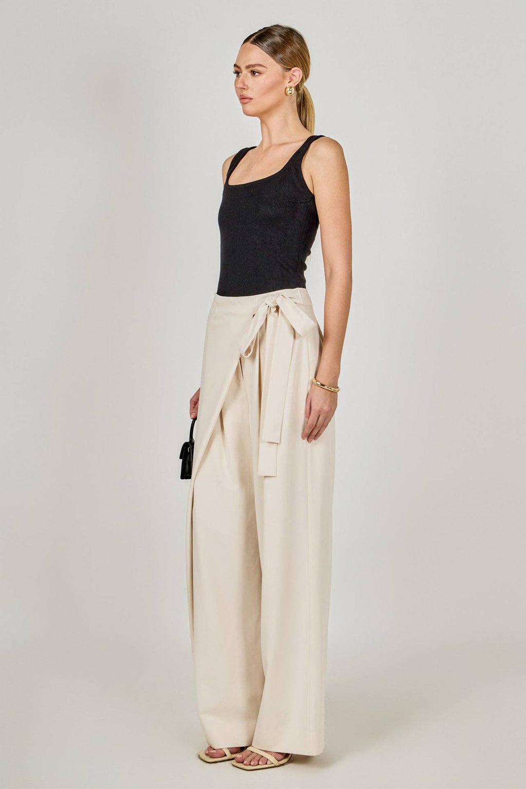 Wrap Tie Ivory Trousers