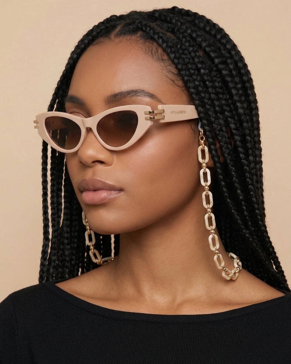 Muse Eyewear Chain: Beige
