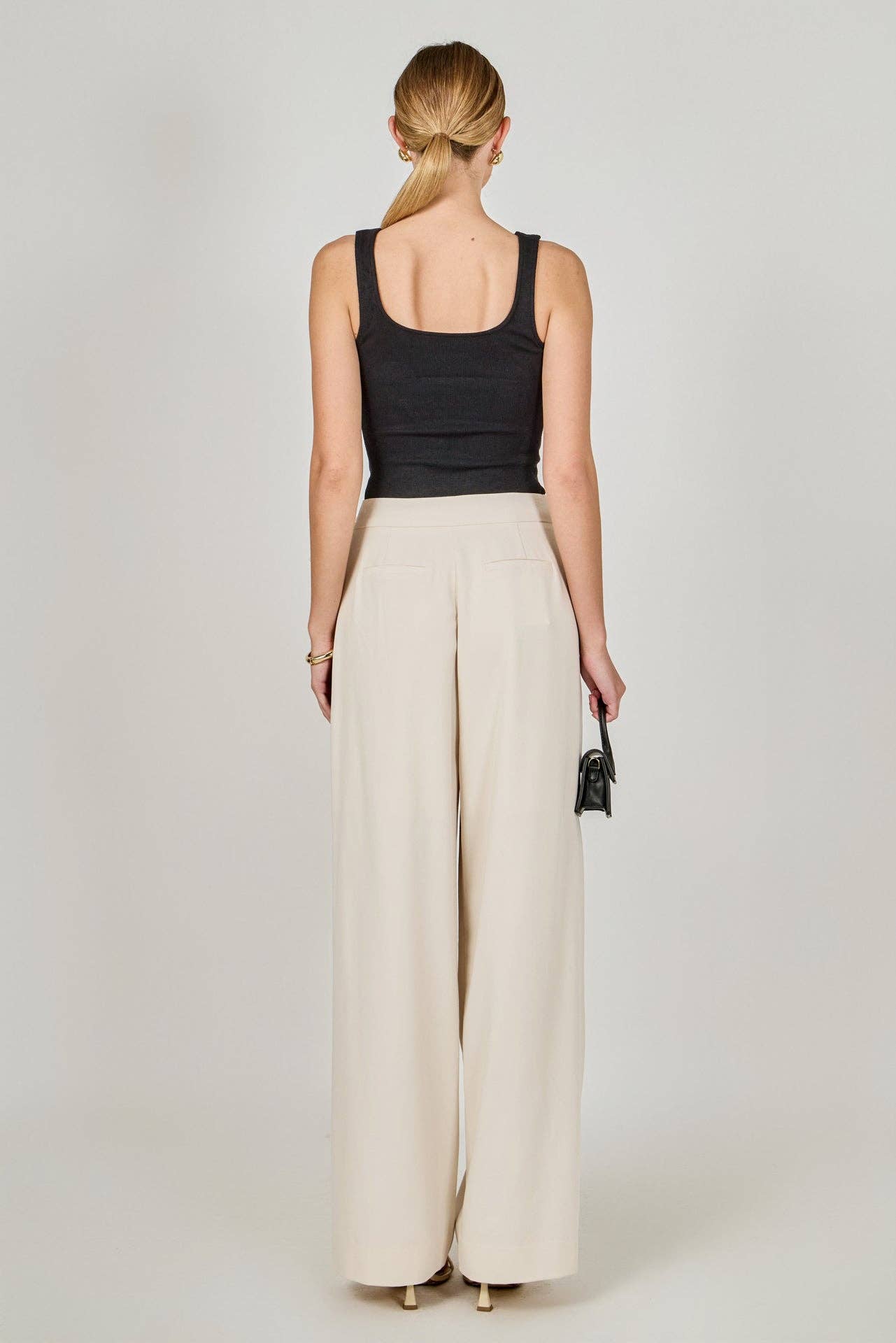 Wrap Tie Ivory Trousers
