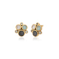 Multi semi-precious stone earrings with post