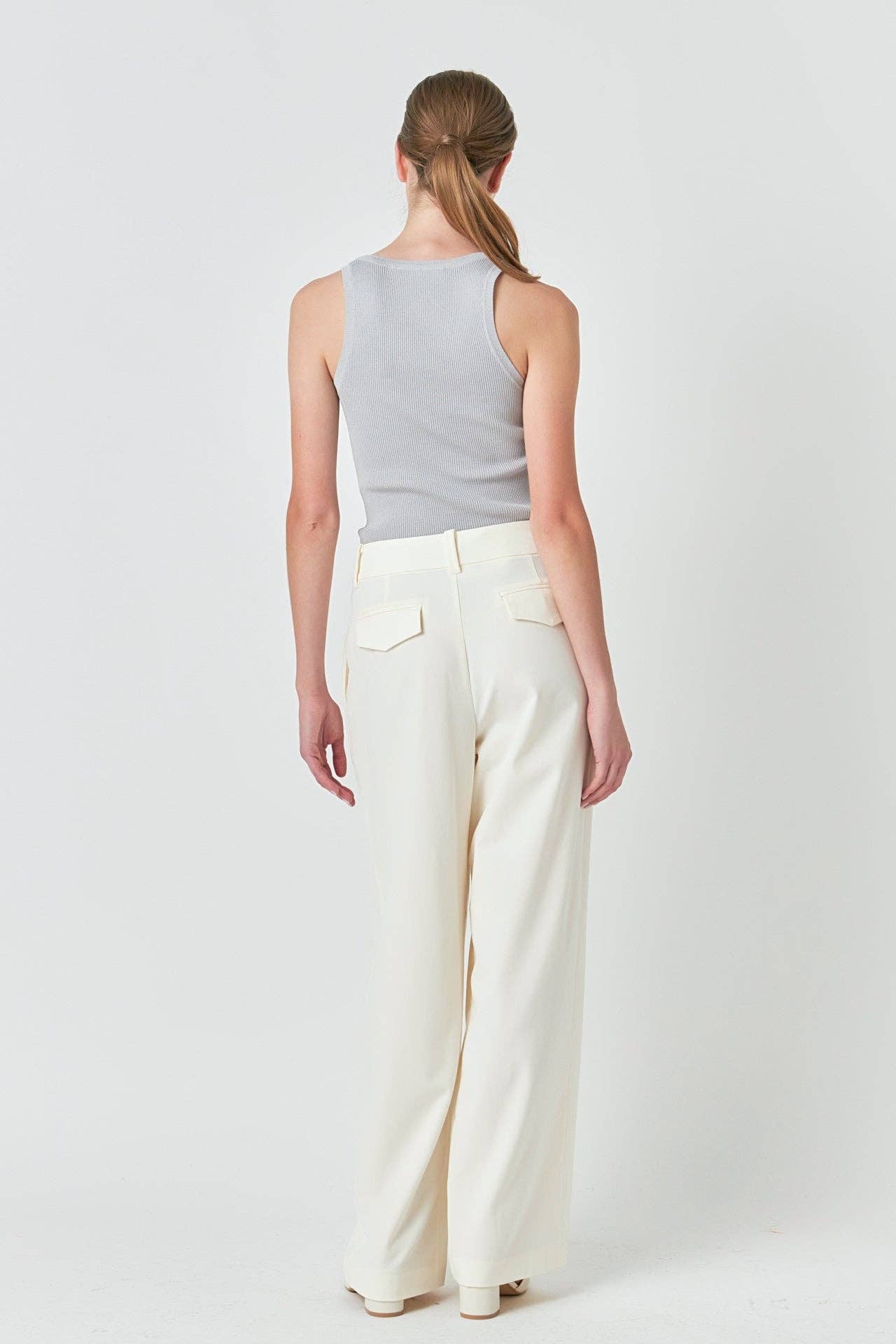 Heather Grey Basic Ribbed Tank Top