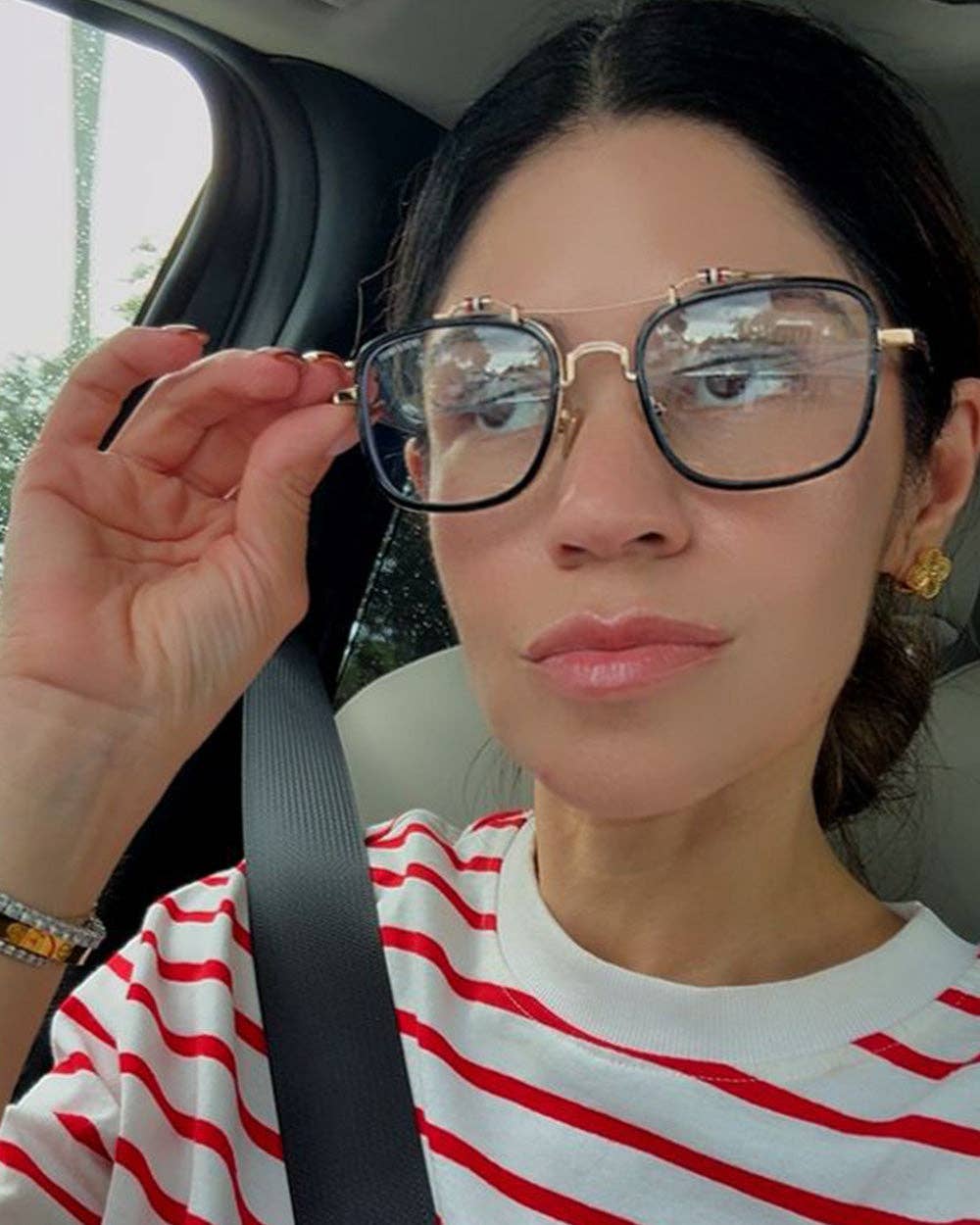 Mira Blue Light Glasses: Black/Gold