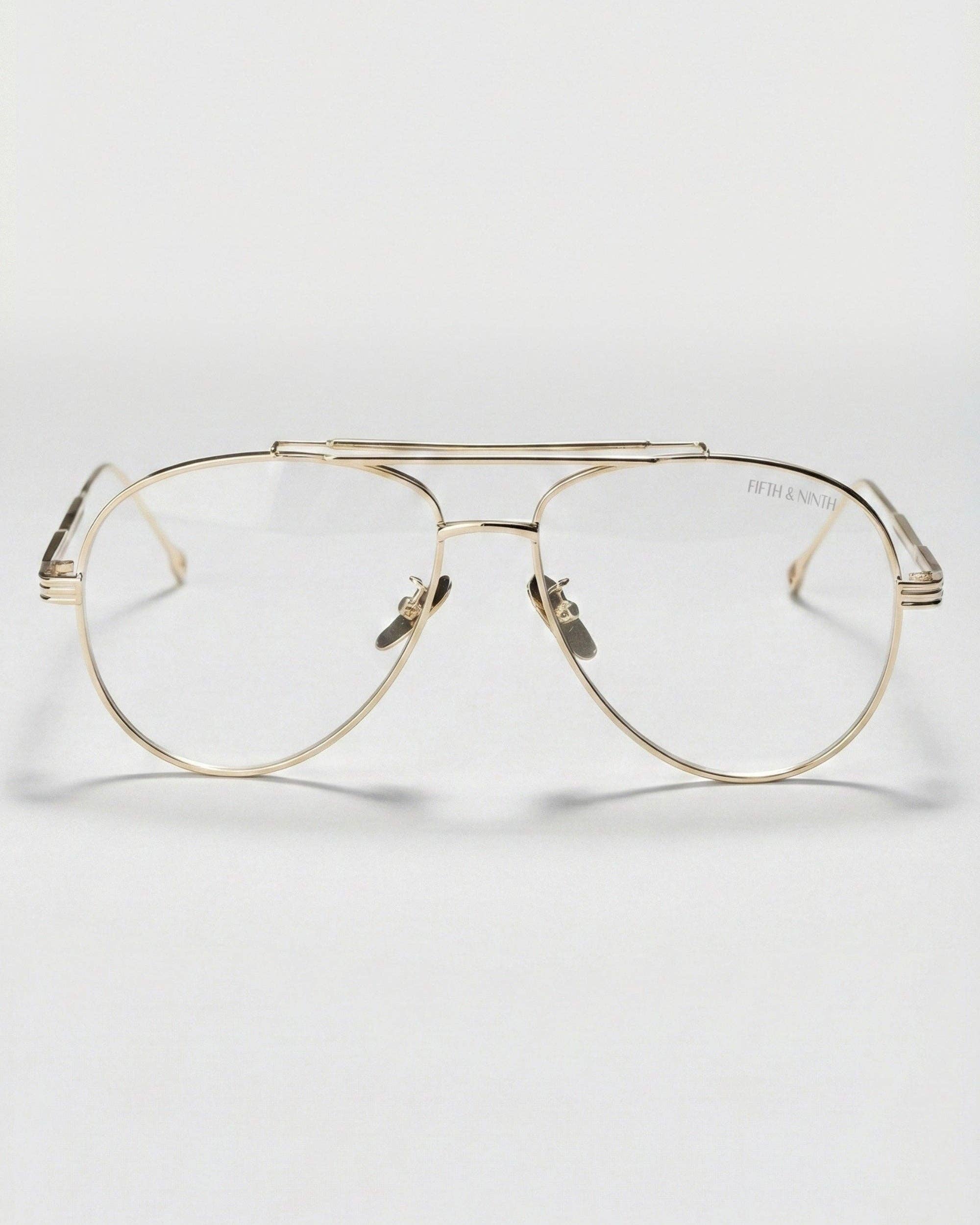 Spencer Blue Light Glasses: Gold Sunglasses