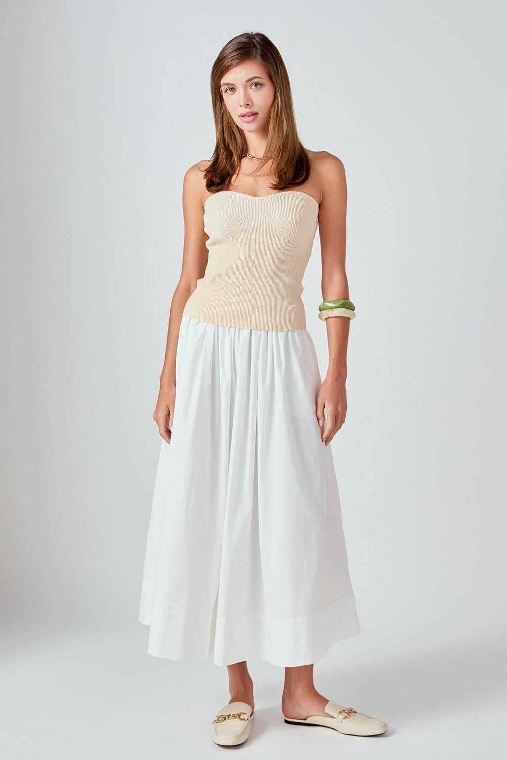 Ecru Knit Strapless