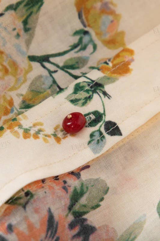 Vintage Garden Floral Button Down Shirt