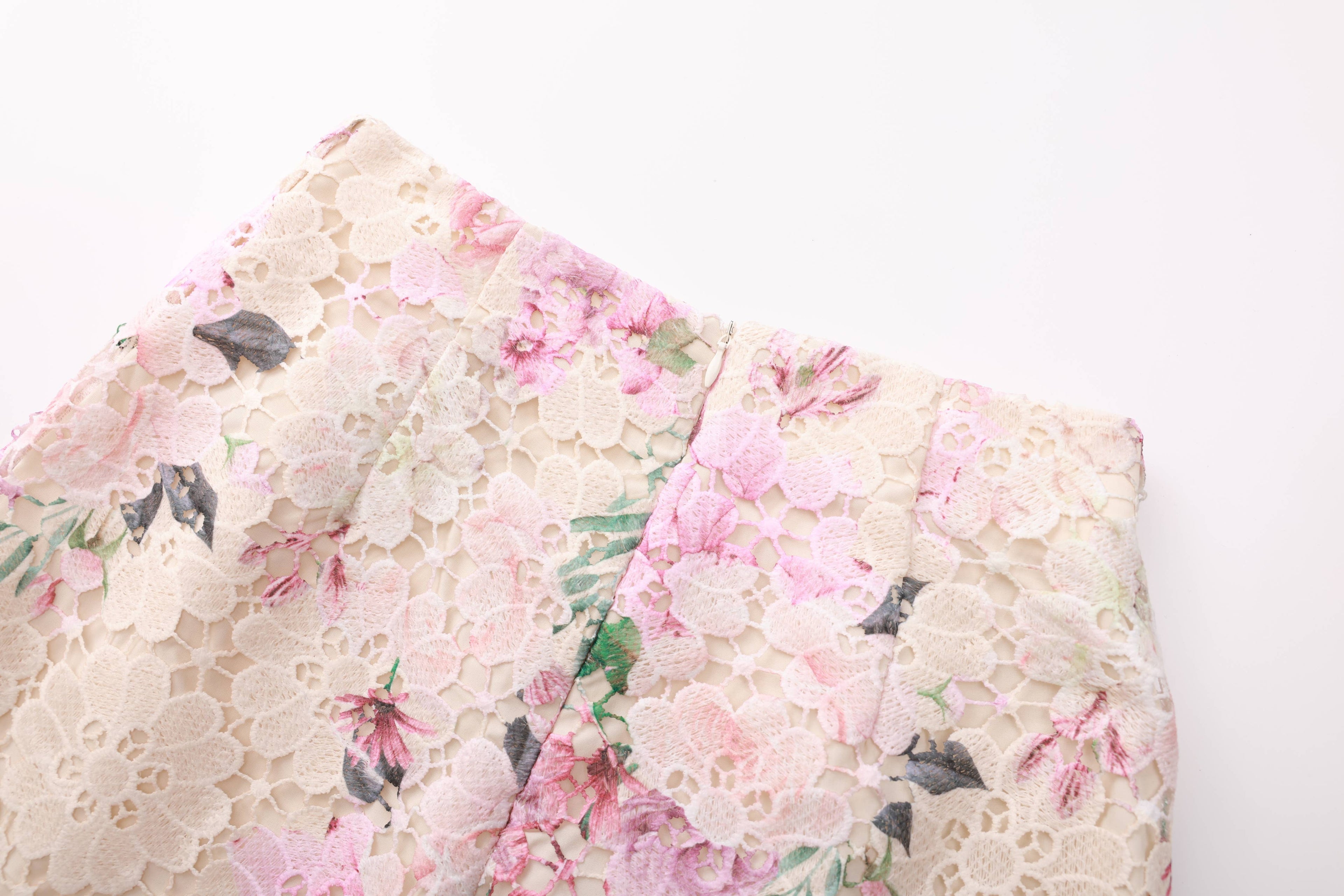 Lace Embroidered Wide Leg