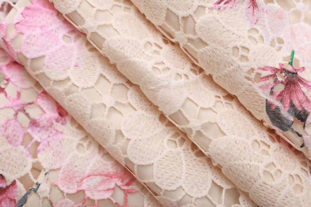 Lace Embroidered Wide Leg