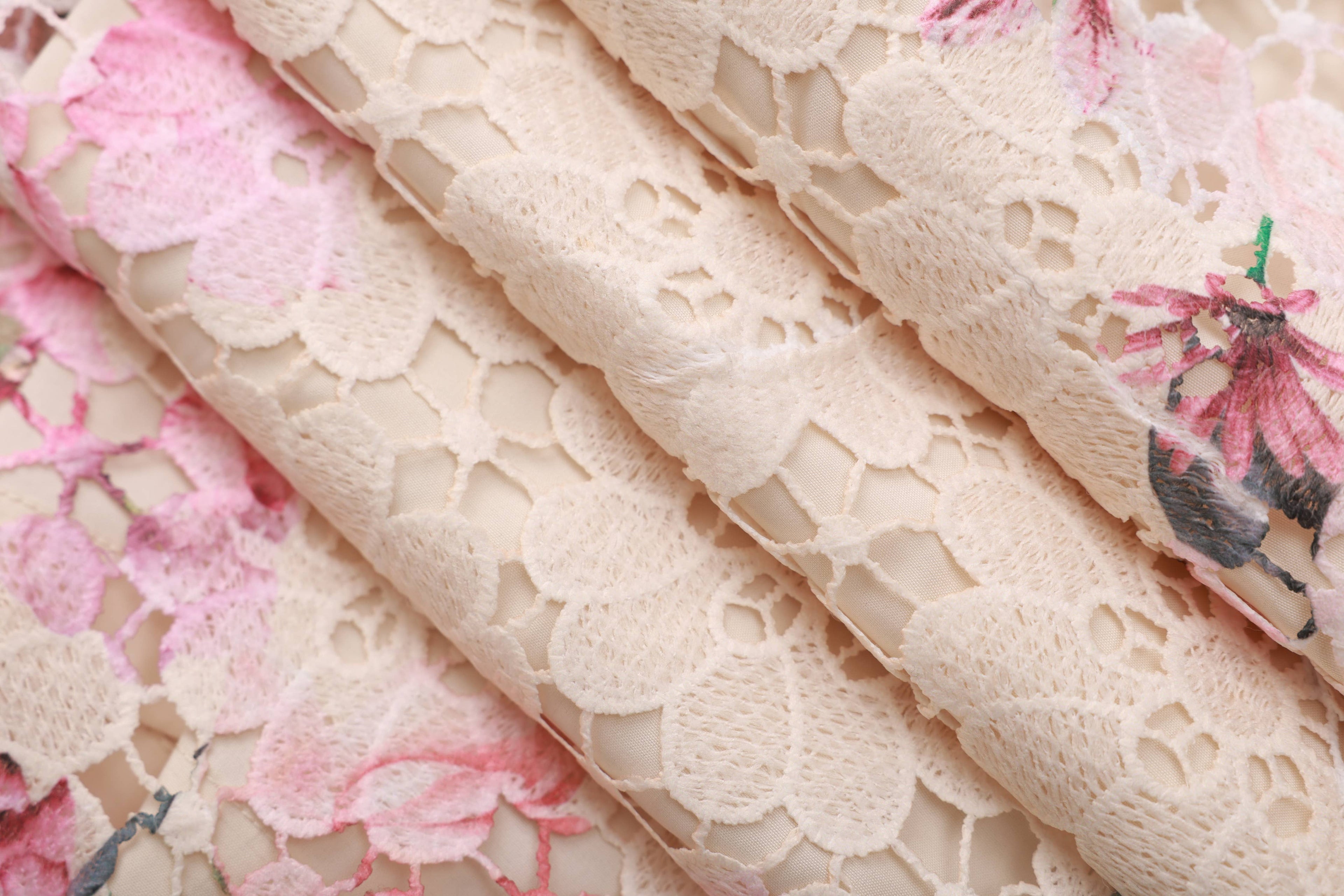 Lace Embroidered Wide Leg