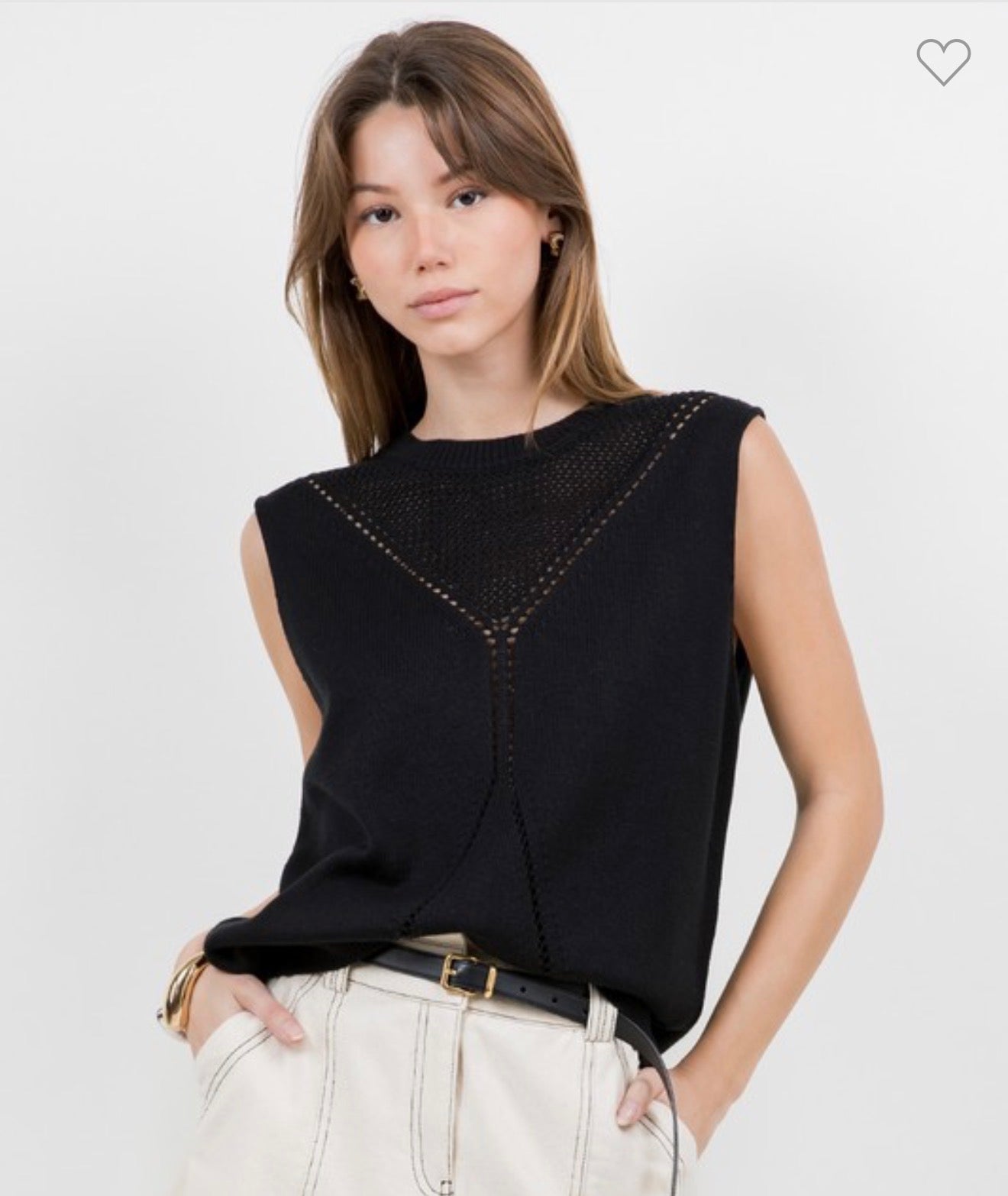 Black Ribbed Tank