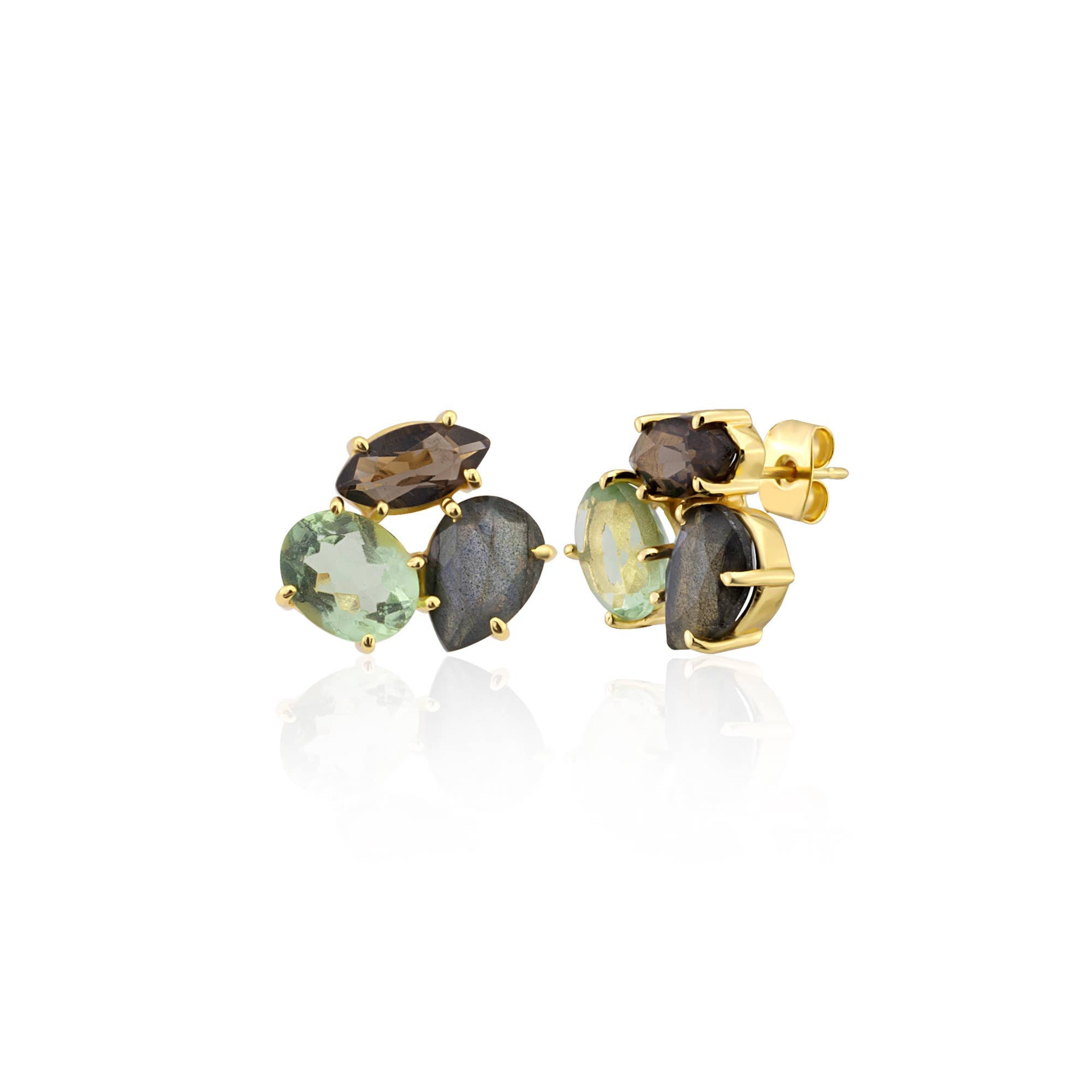Multi Gem Earrings with post