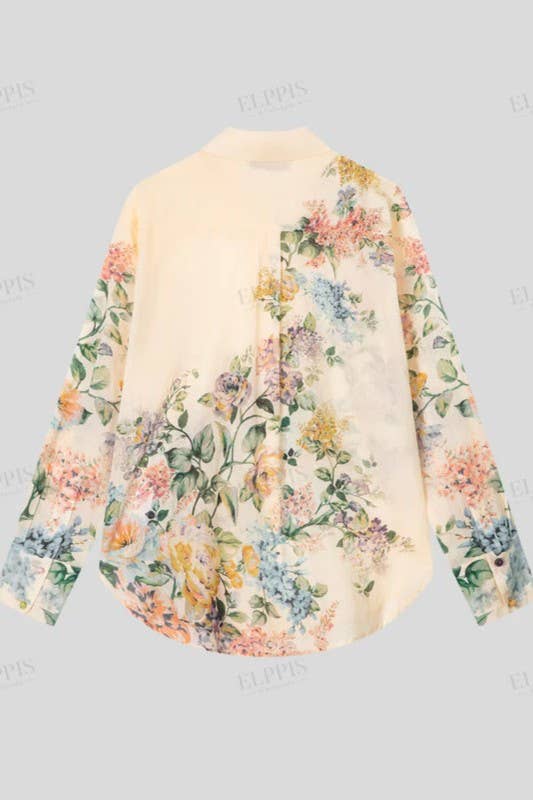 Vintage Garden Floral Button Down Shirt