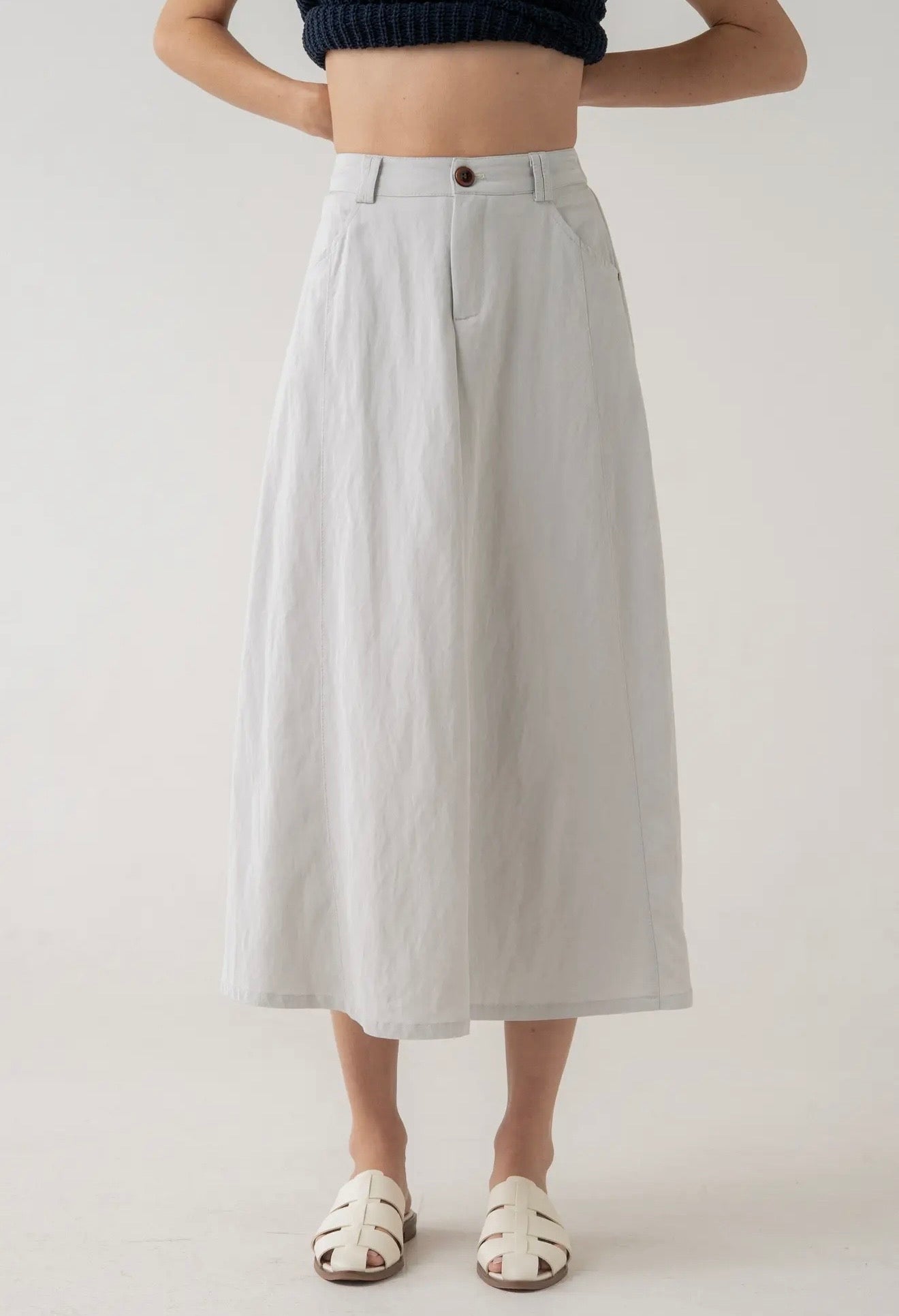 A-Line White All Day Every Day Skirt