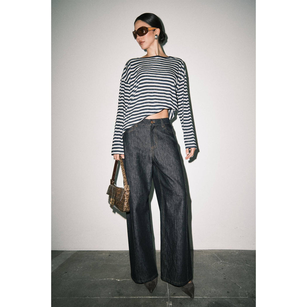 Brynn Sculpted Wide Leg Indigo Jeans