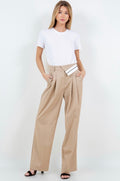 Khaki Flip waist trouser