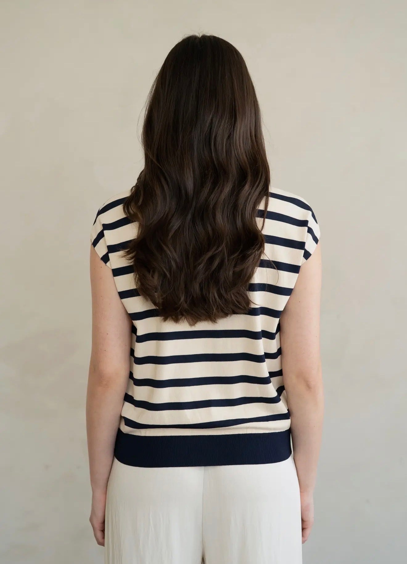 Tailored Sleeveless Knit Top