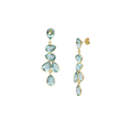 Blue topaz multi drop earring
