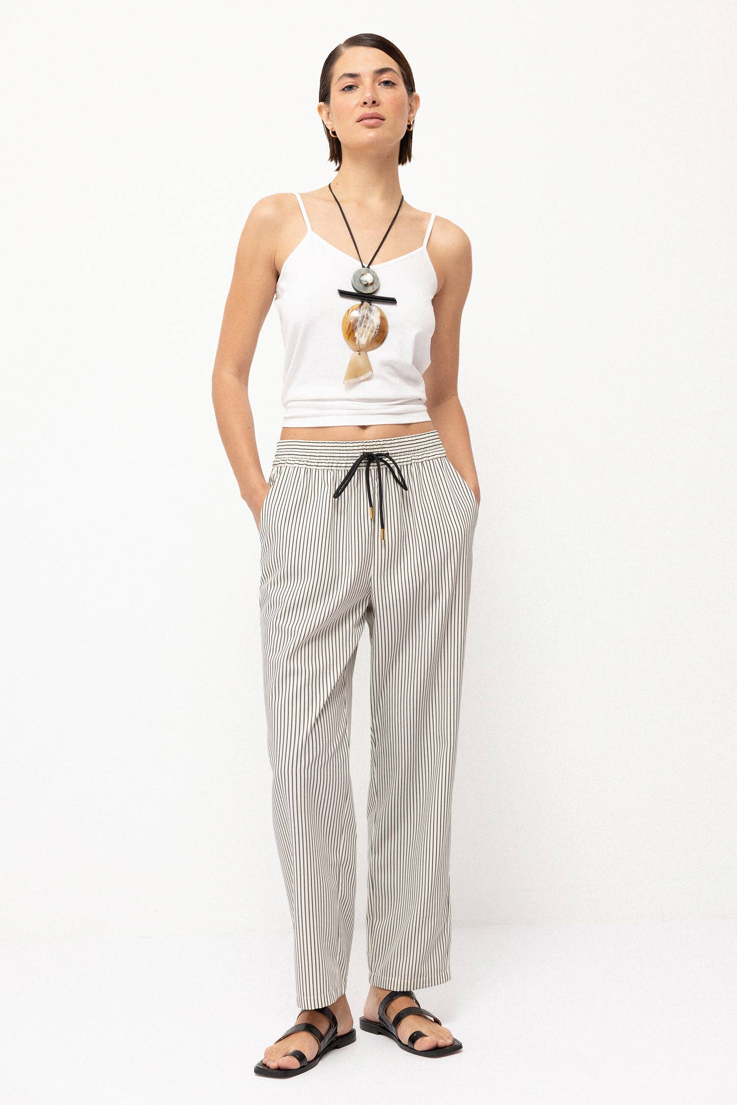 Striped Jogger Dress Pants