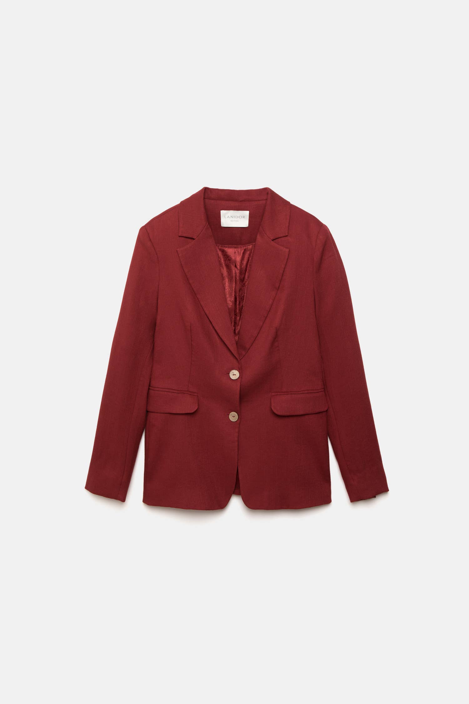 Cherry Red Linen Blazer