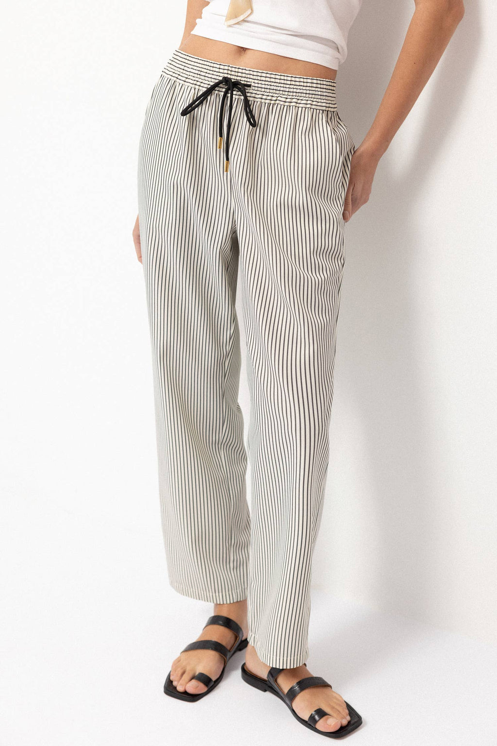 Striped Jogger Dress Pants