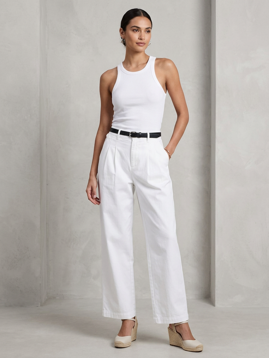 Soft Structure Trouser With Front Pleats