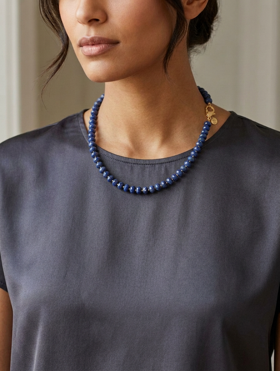 Lapis Lazuli 16” Natural Stone Necklace