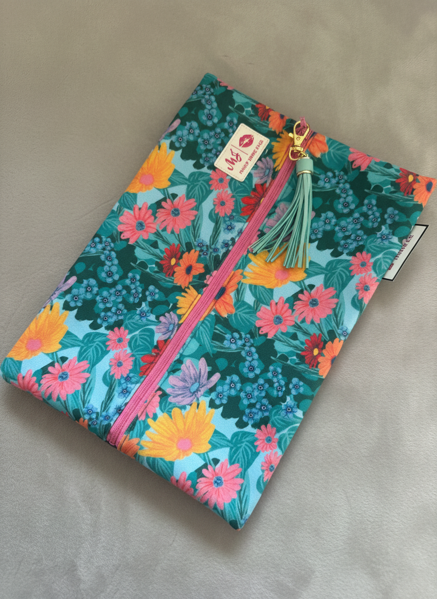 Flowered Makeup Junkie Travel Bag