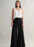 Ecru Satin Sleeveless Tank