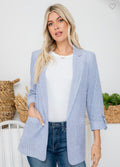 Blue and White Lightweight Summer Blazer