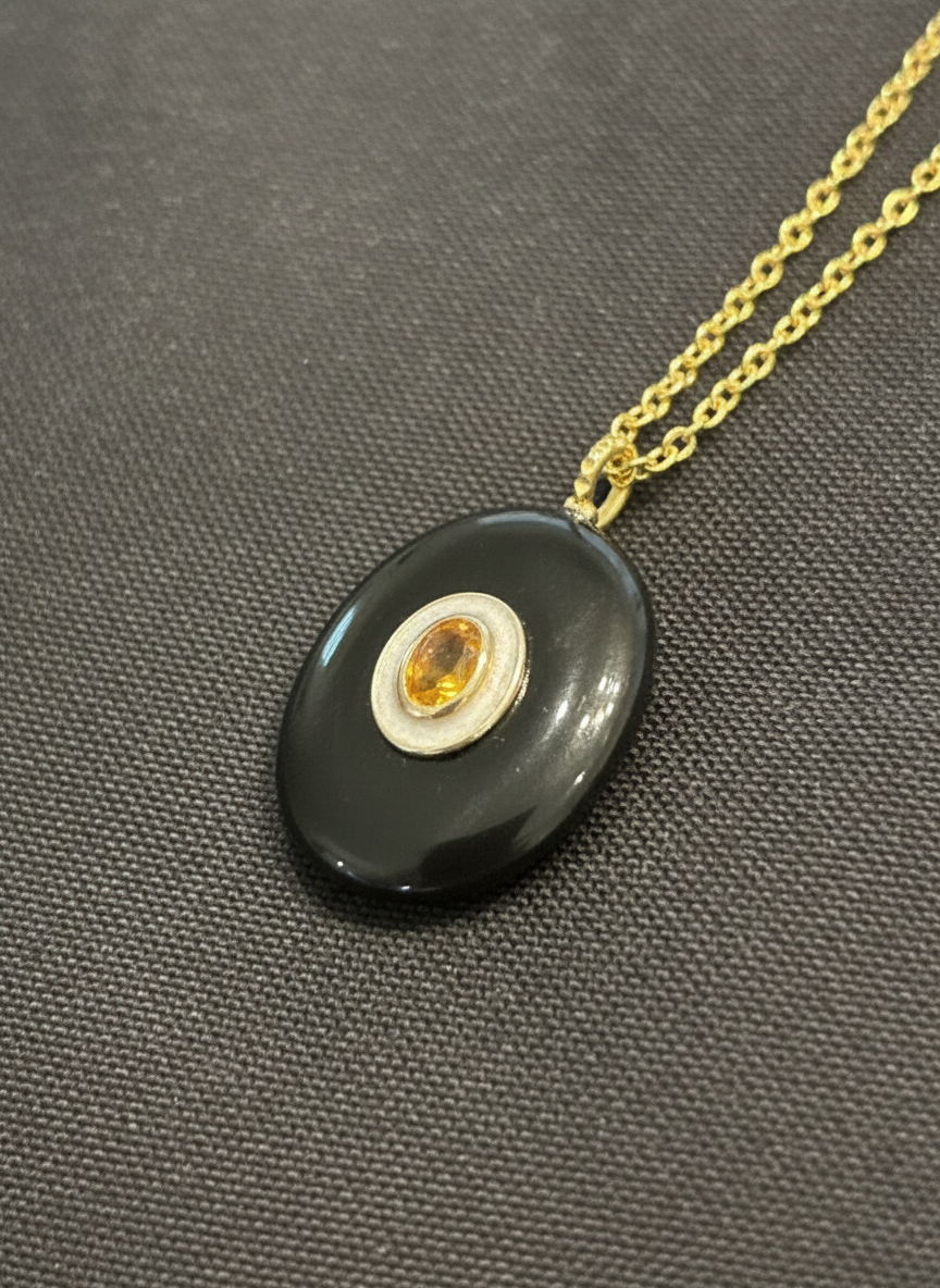 Black Precious Stone Pendant (pendant only)