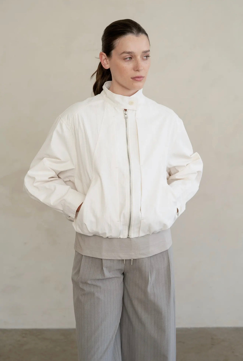 White Lightweight Summer Jacket