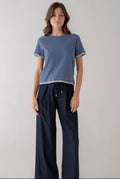 Contrast Layered Hem T-Shirt