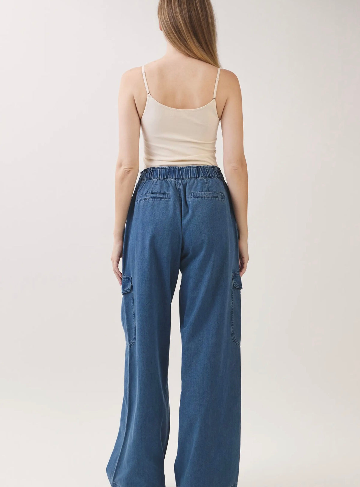 Soft Cargo Denim Pants