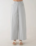 Light Blue Tailored Straight Leg Trousers