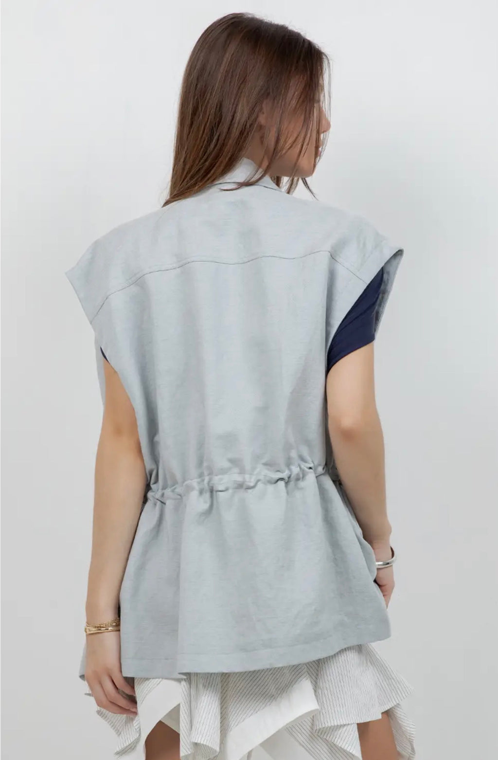 Sleeveless Cargo Vest Jacket
